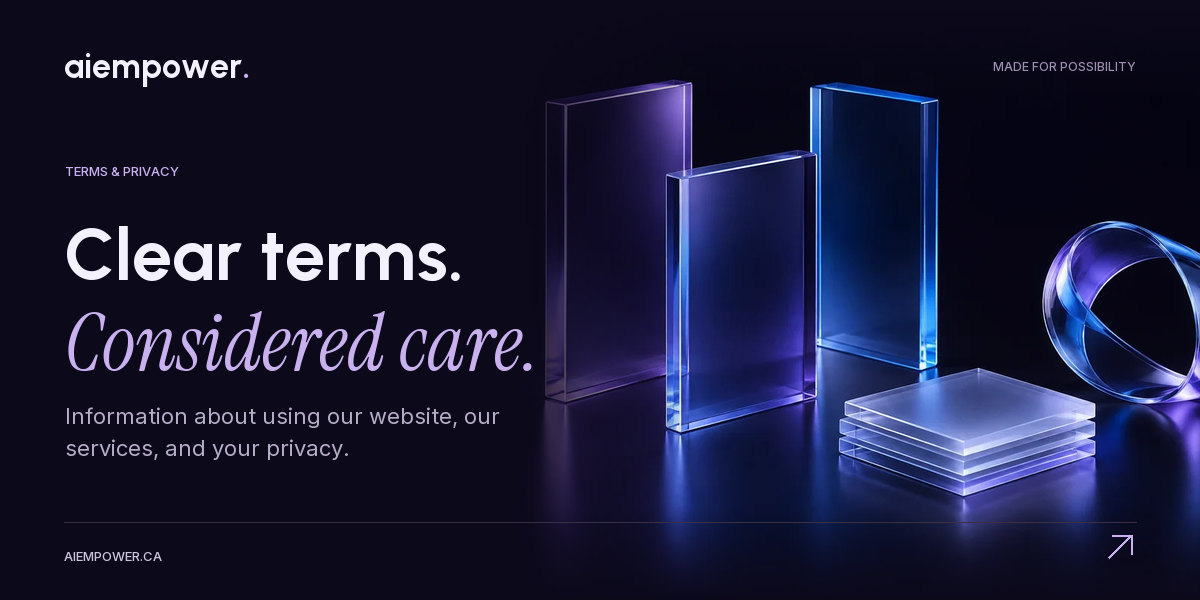 AI Empower — Clear terms. Considered care.
